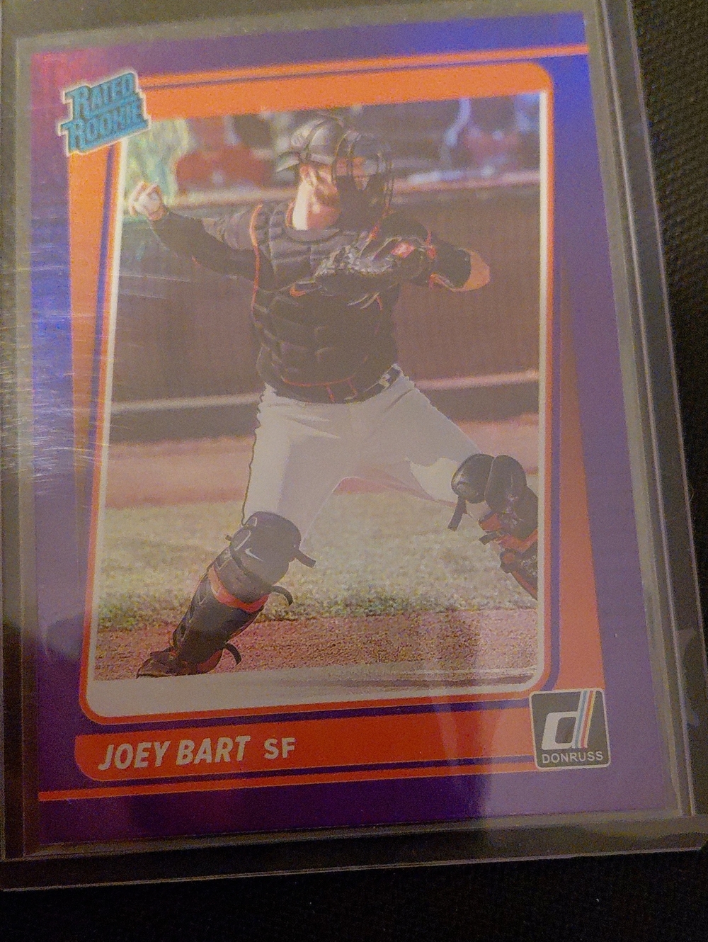 Russ Joey Bart Rookie Card - Purple and Orange Design
